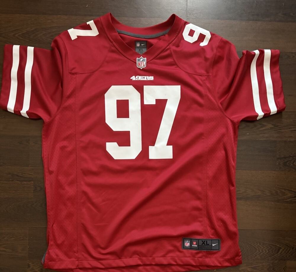 Nike San Francisco 49ers 2021 Nick Bosa Men’s Red Game Jersey Size XL